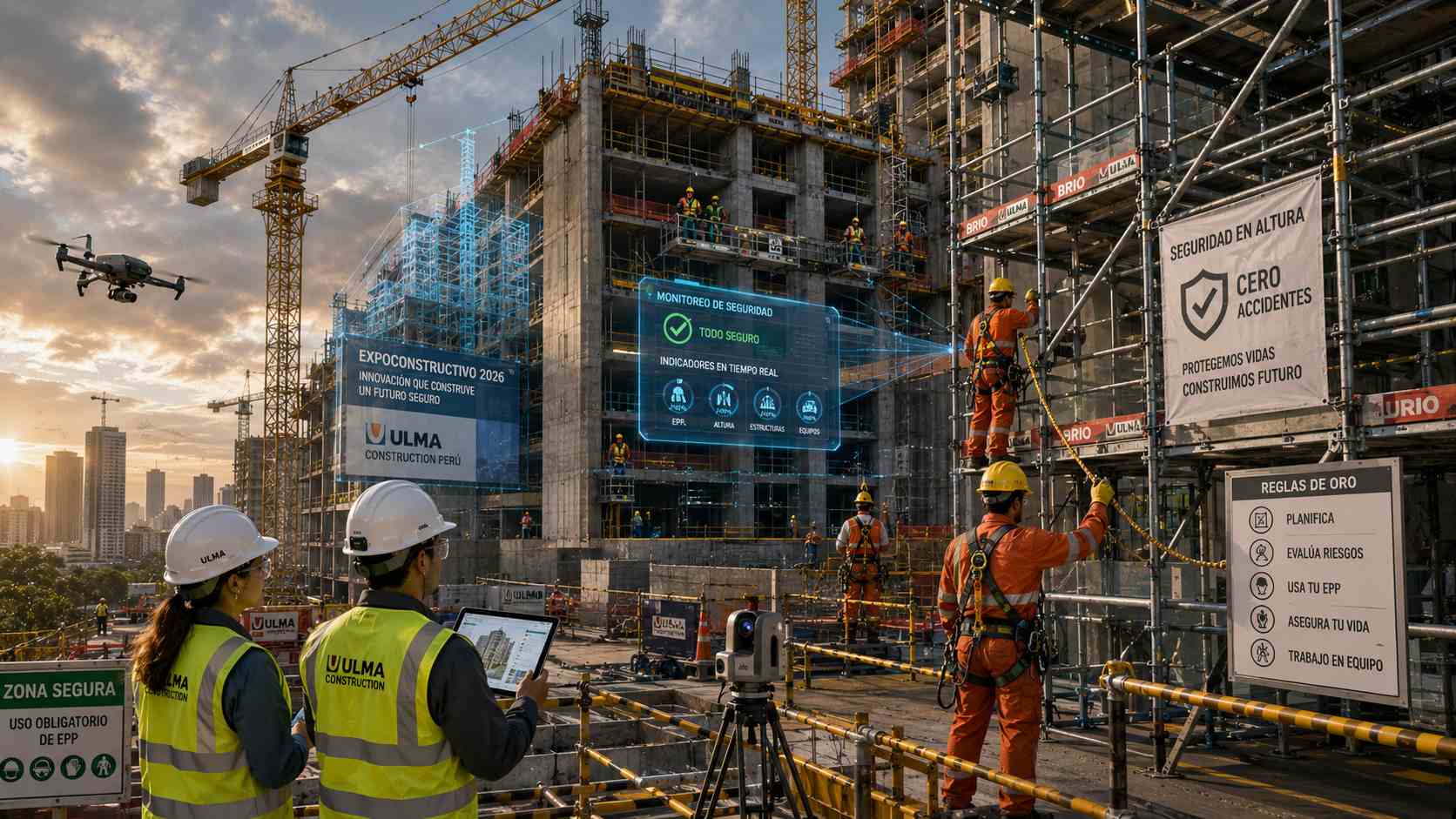 La seguridad en obra como prioridad: sistemas y prácticas que reducen riesgos en altura y grandes estructuras
